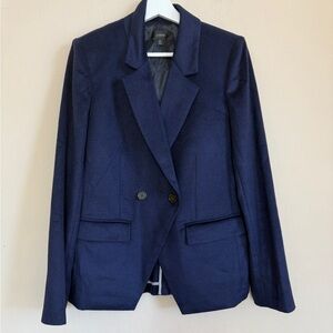 J Crew Wool Blazer Going Out Office Women’s 8 Tall Navy Blue